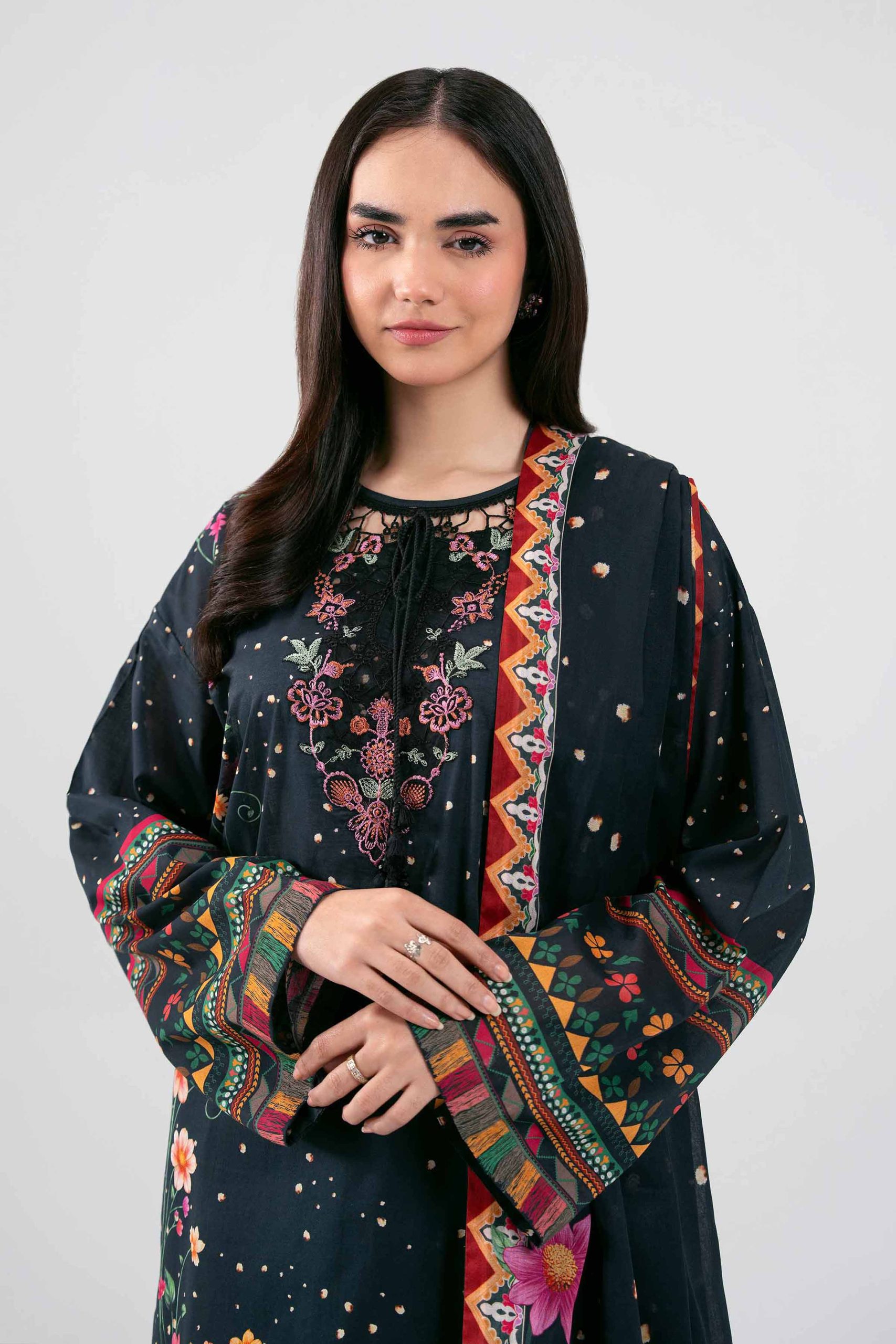 3 Piece - Digital Printed Embroidered Suit - 42601458 - Image 2