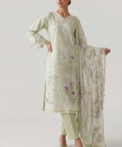 3 Piece - Digital Printed Embroidered Suit - 42601460