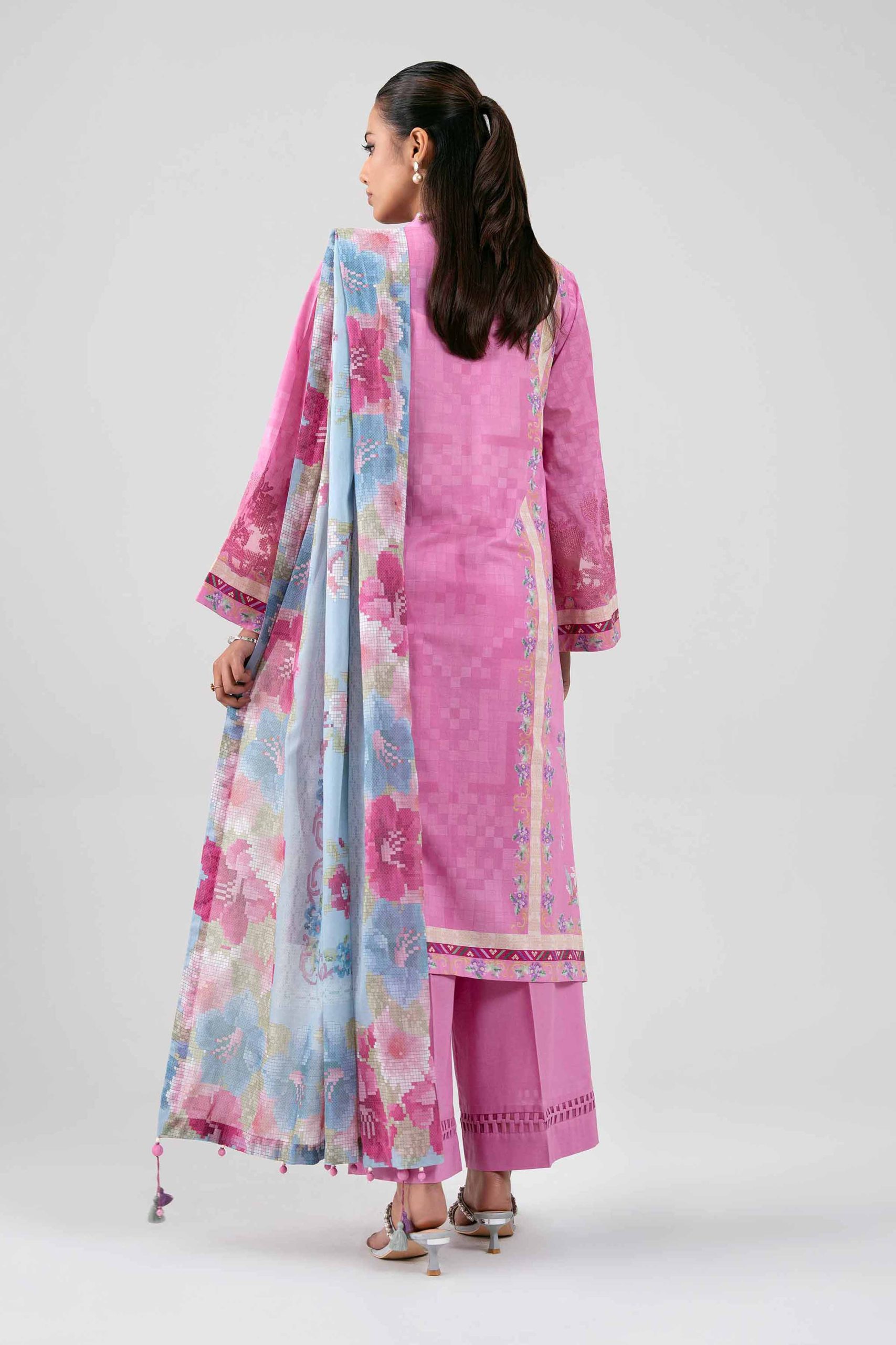 3 Piece - Digital Printed Embroidered Suit - 42601461 - Image 3