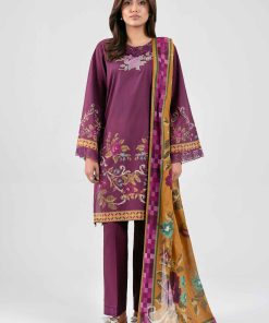 3 Piece - Digital Printed Embroidered Suit - 42601462