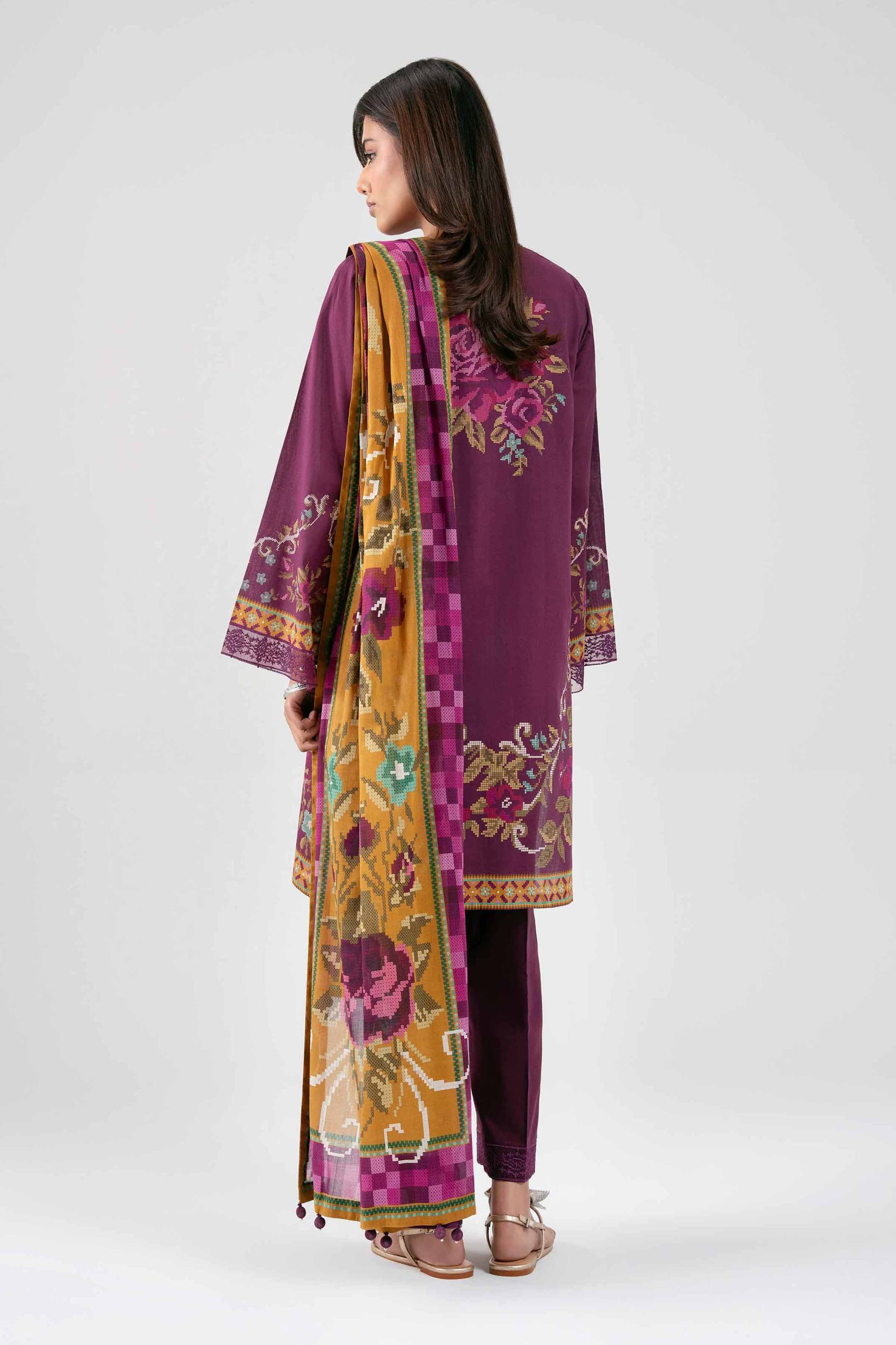 3 Piece - Digital Printed Embroidered Suit - 42601462 - Image 3