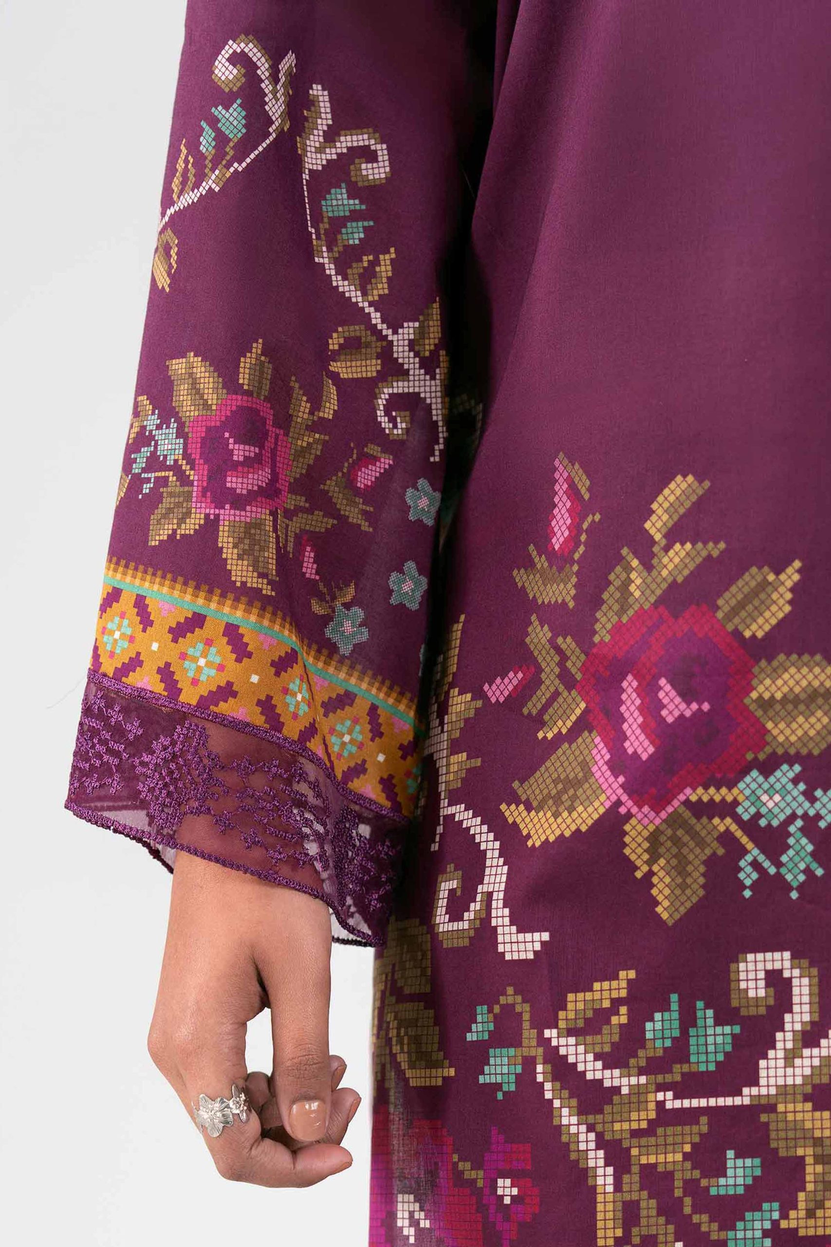 3 Piece - Digital Printed Embroidered Suit - 42601462 - Image 5