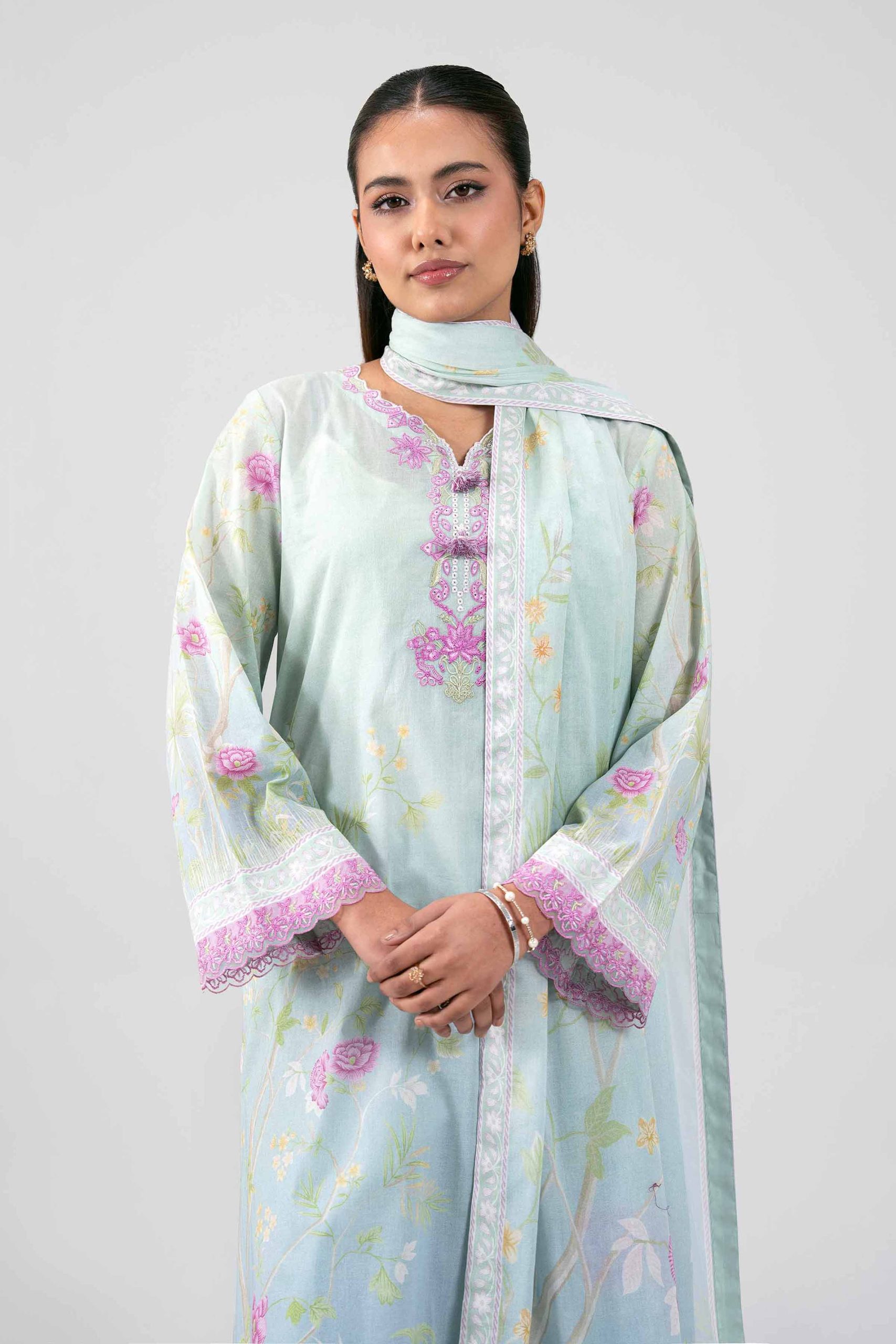 3 Piece - Digital Printed Embroidered Suit - 42601463 - Image 2