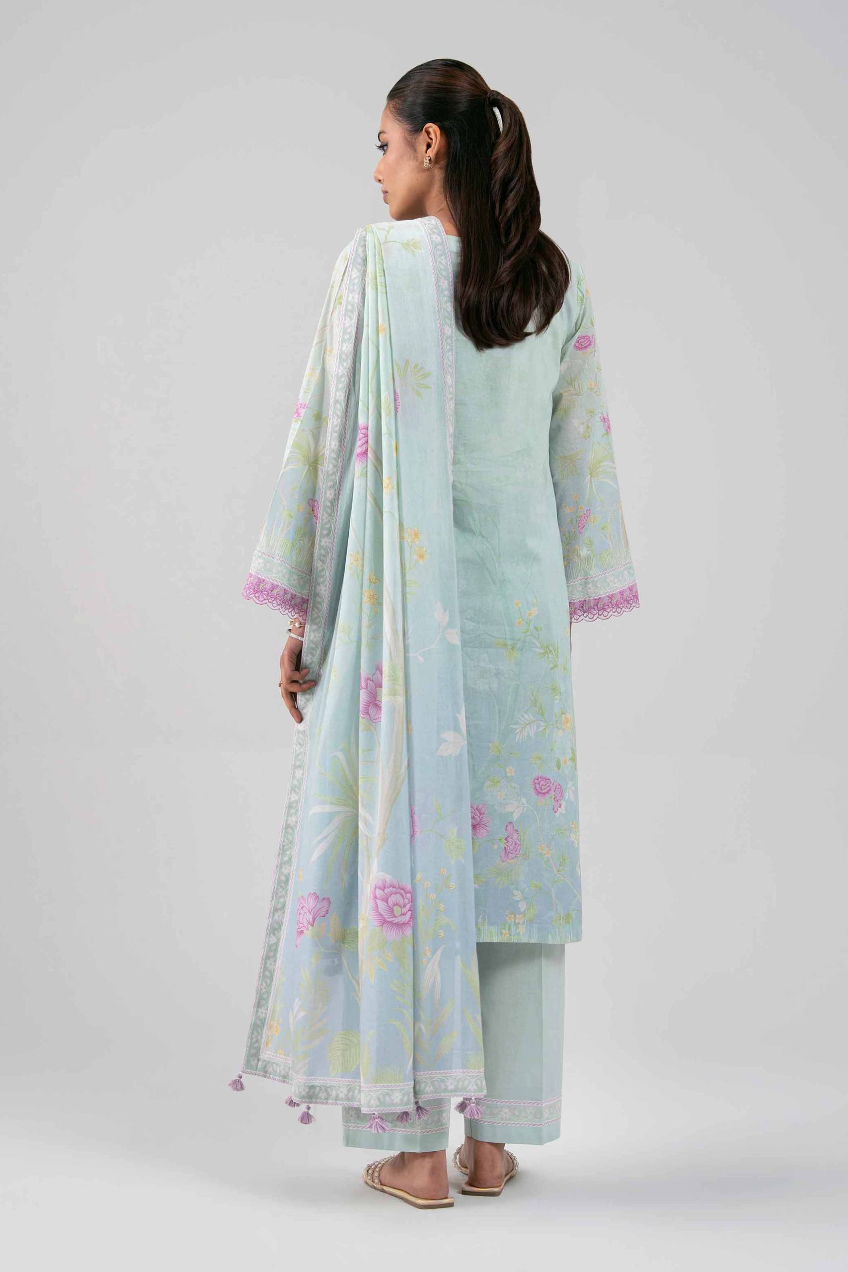 3 Piece - Digital Printed Embroidered Suit - 42601463 - Image 3