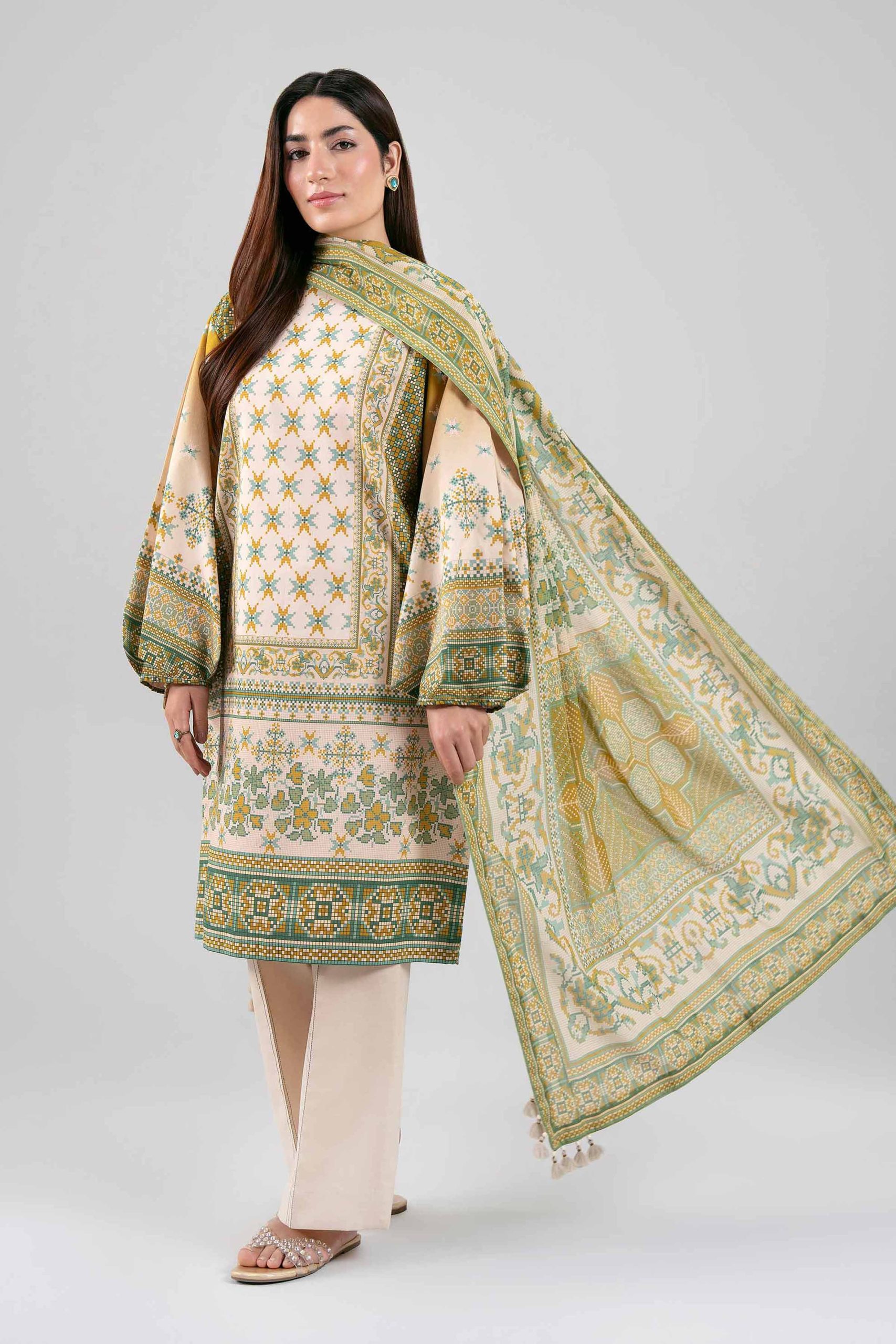 3 Piece - Digital Printed Suit - 42601465