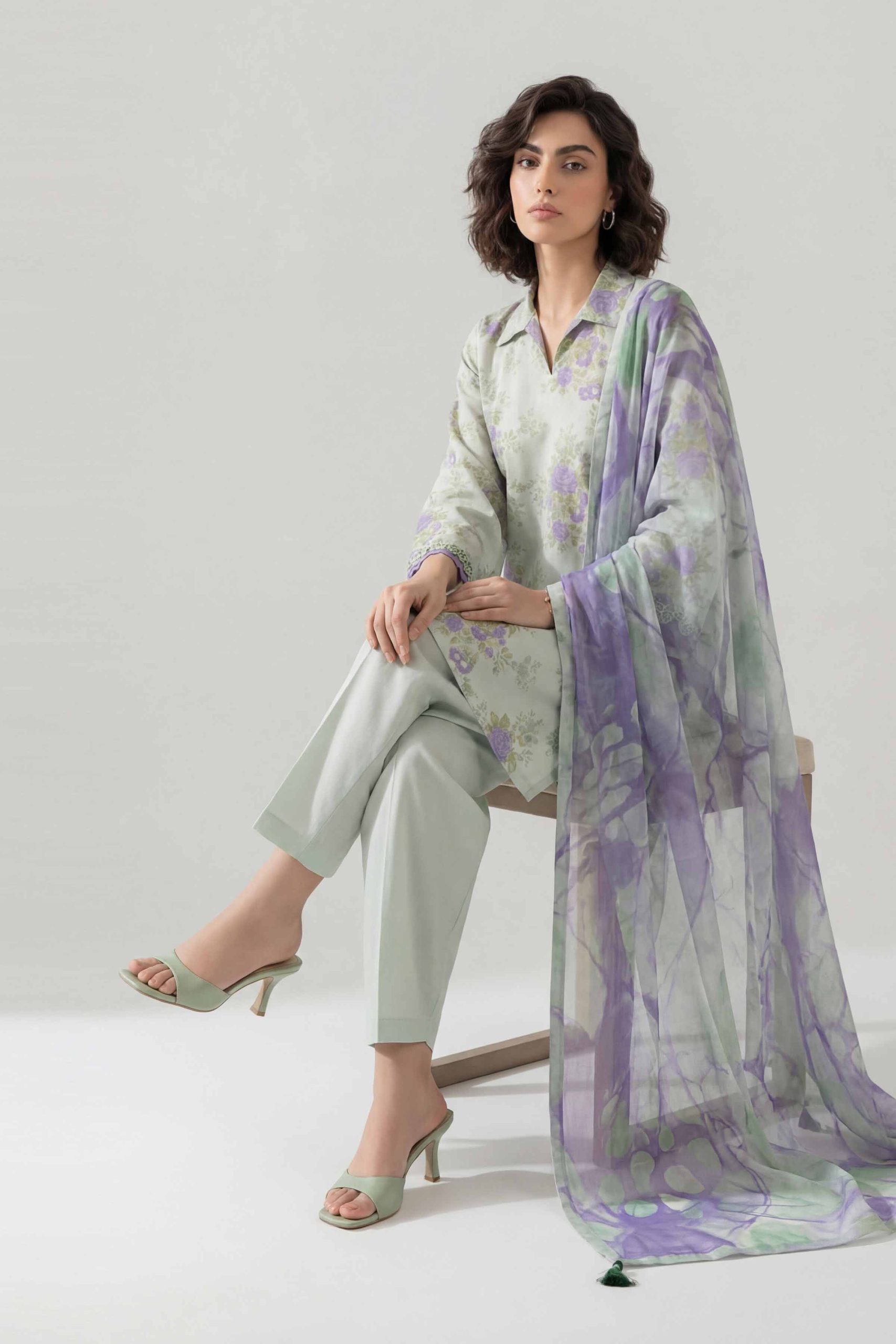 3 Piece - Digital Printed Suit - 42601476