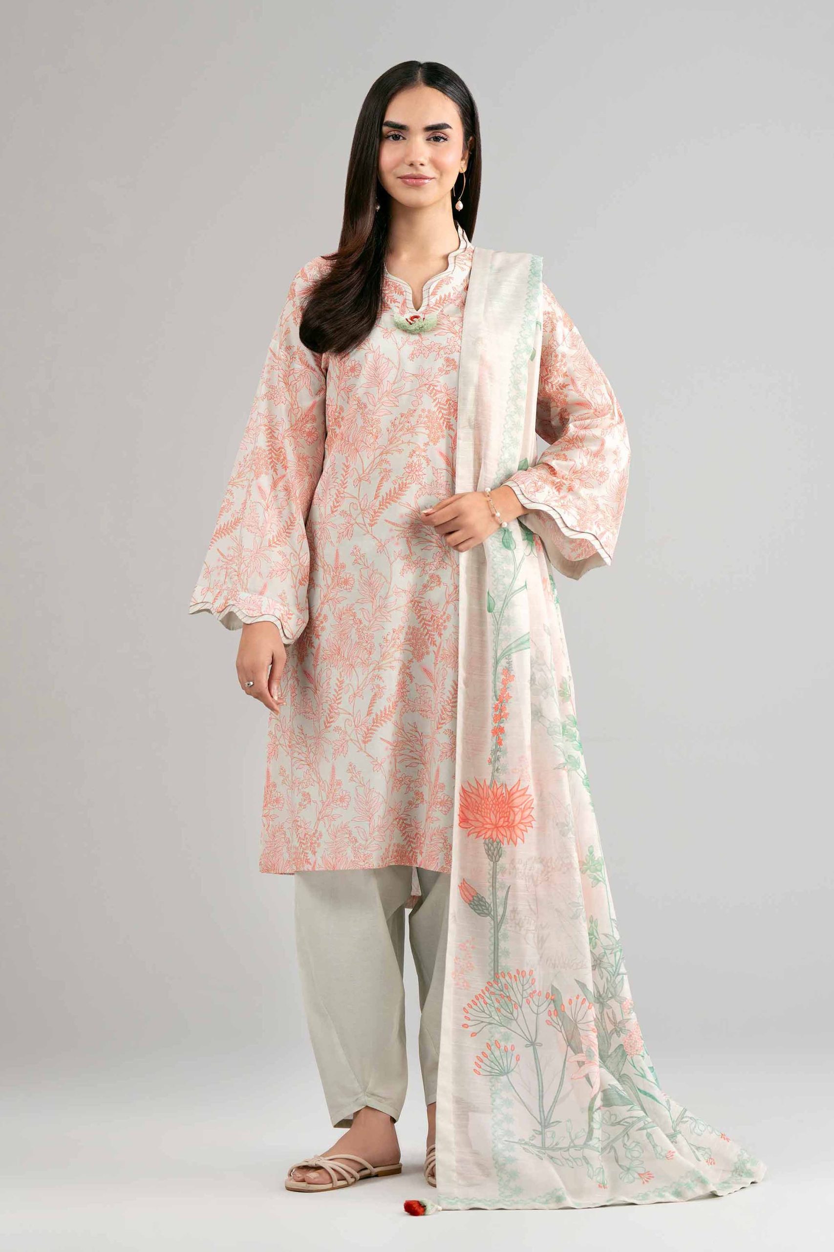 3 Piece - Digital Printed Suit - 42601496