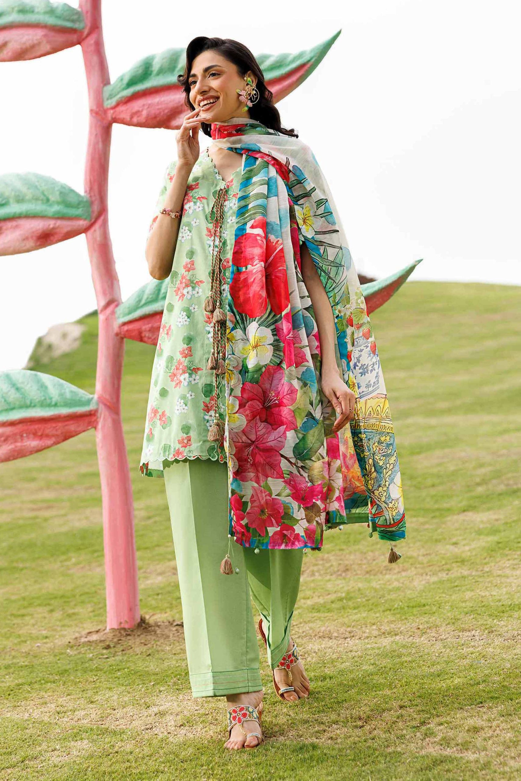 3 Piece - Digital Printed Suit - 42601497
