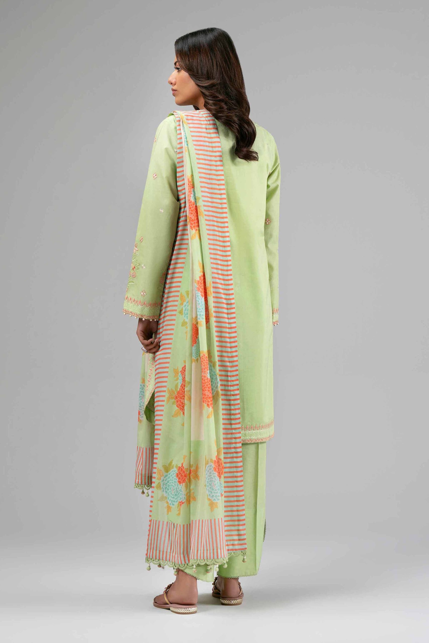 3 Piece - Digital Printed Embroidered Suit - 42601530 - Image 3