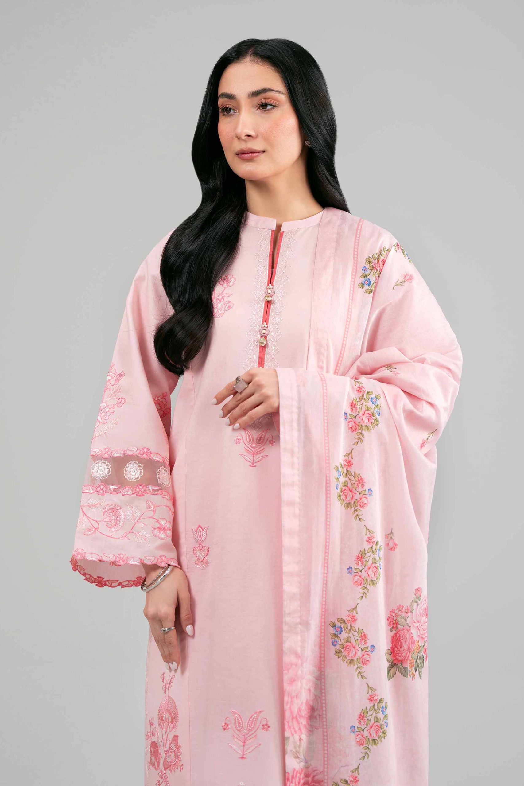 3 Piece - Digital Printed Embroidered Suit - 42601532 - Image 2