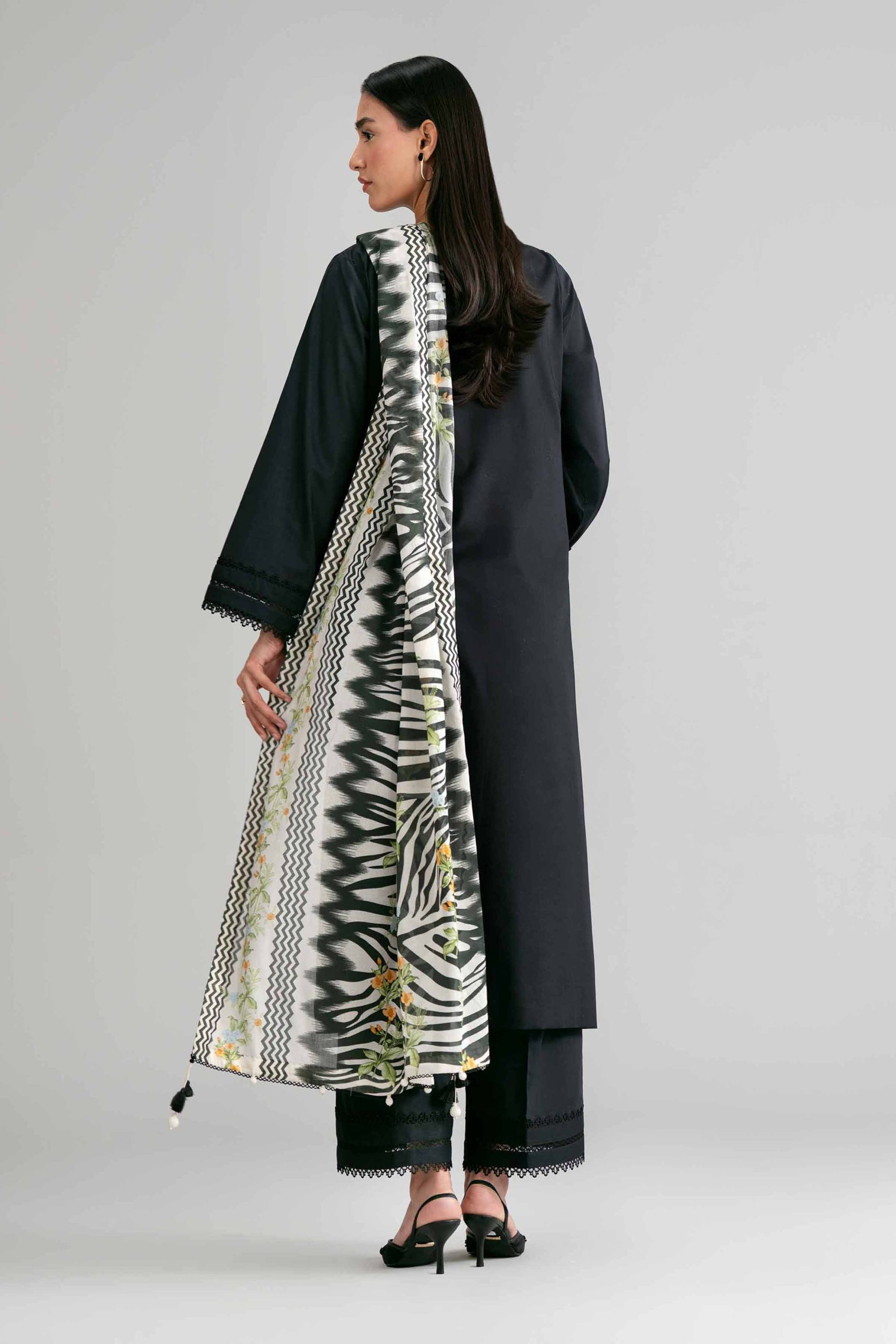 3 Piece - Printed Embroidered Suit - 42601535 - Image 3