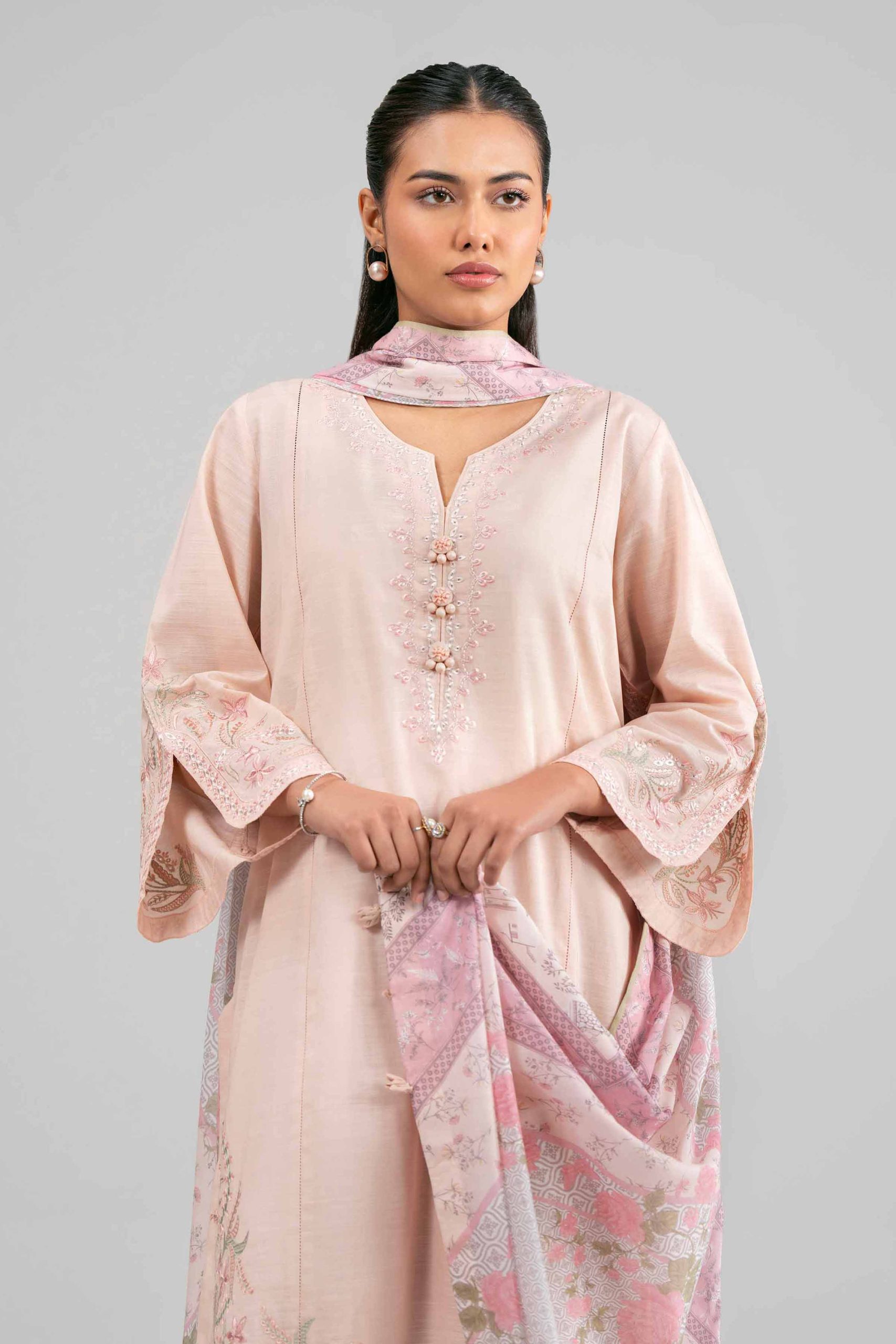 3 Piece - Printed Embroidered Suit - 42601538 - Image 2