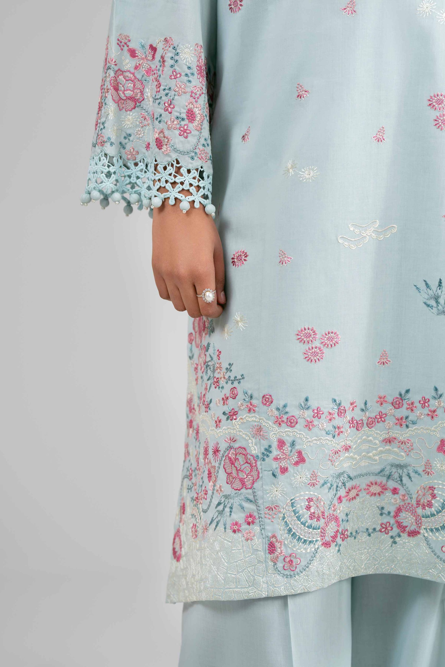 3 Piece - Printed Embroidered Suit - 42601539 - Image 5