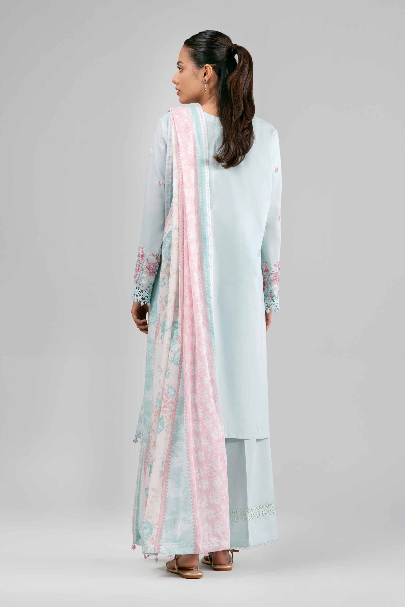 3 Piece - Printed Embroidered Suit - 42601539 - Image 3