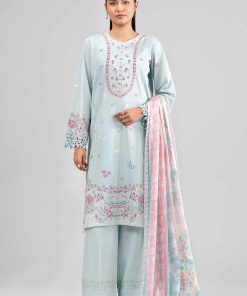 3 Piece - Printed Embroidered Suit - 42601539
