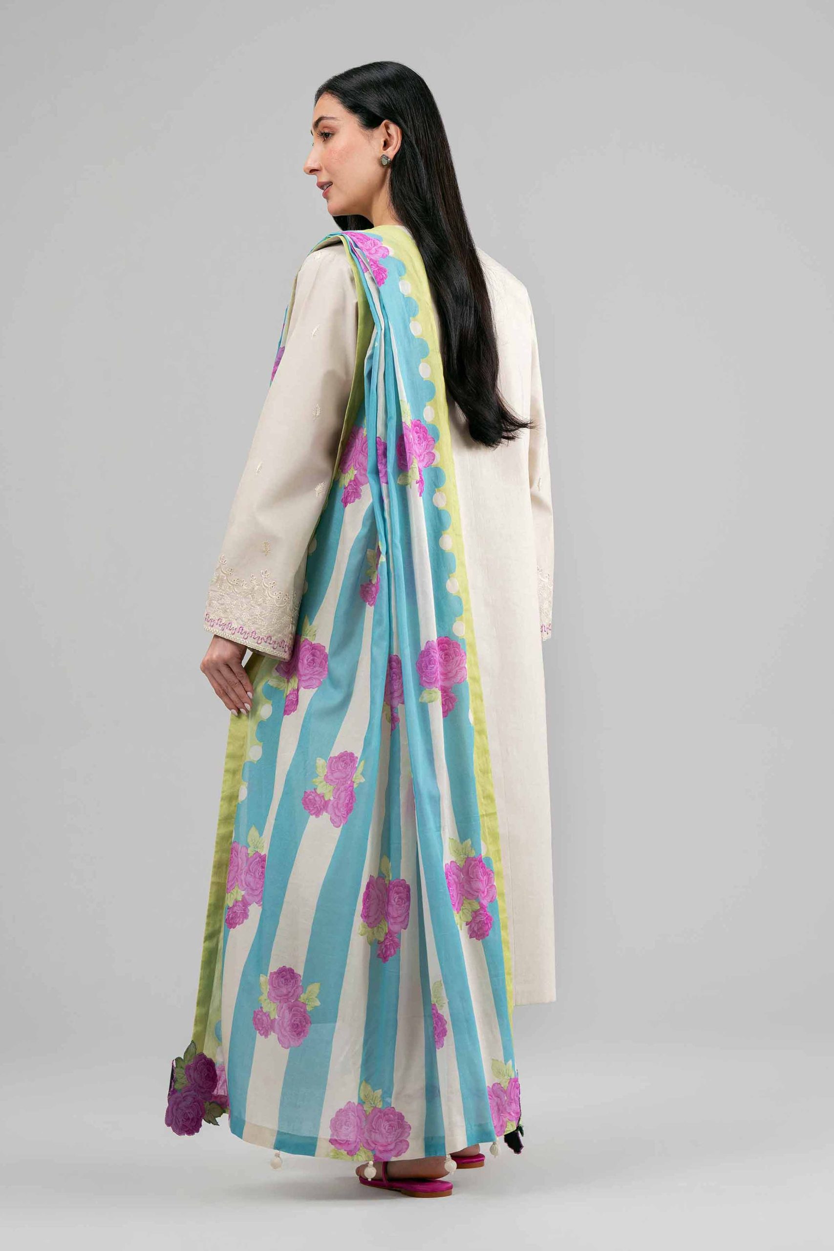 3 Piece - Printed Embroidered Suit - 42601543 - Image 3