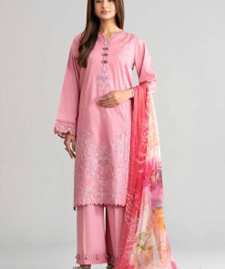 3 Piece - Digital Printed Embroidered Suit - 42601544