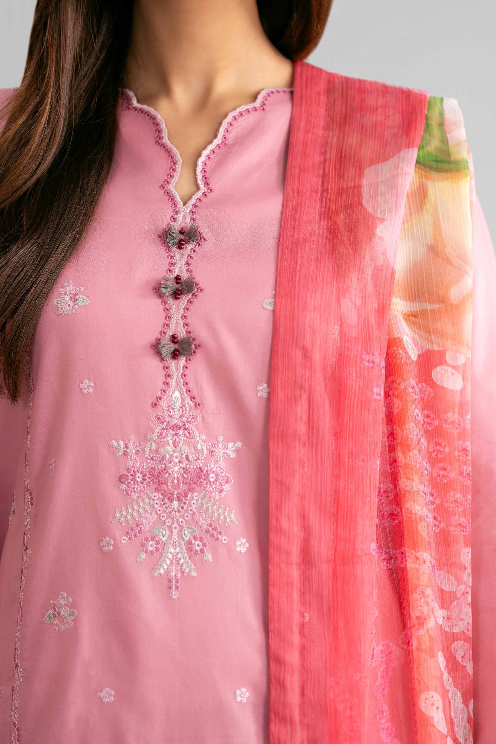 3 Piece - Digital Printed Embroidered Suit - 42601544 - Image 5