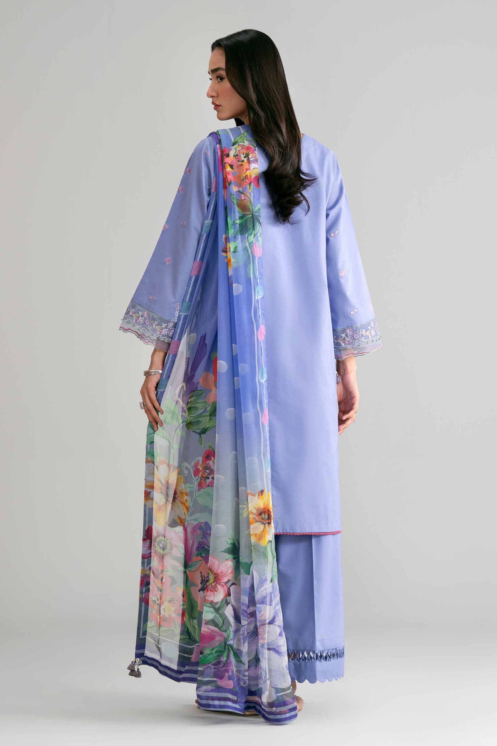 3 Piece - Digital Printed Embroidered Suit - 42601549 - Image 3