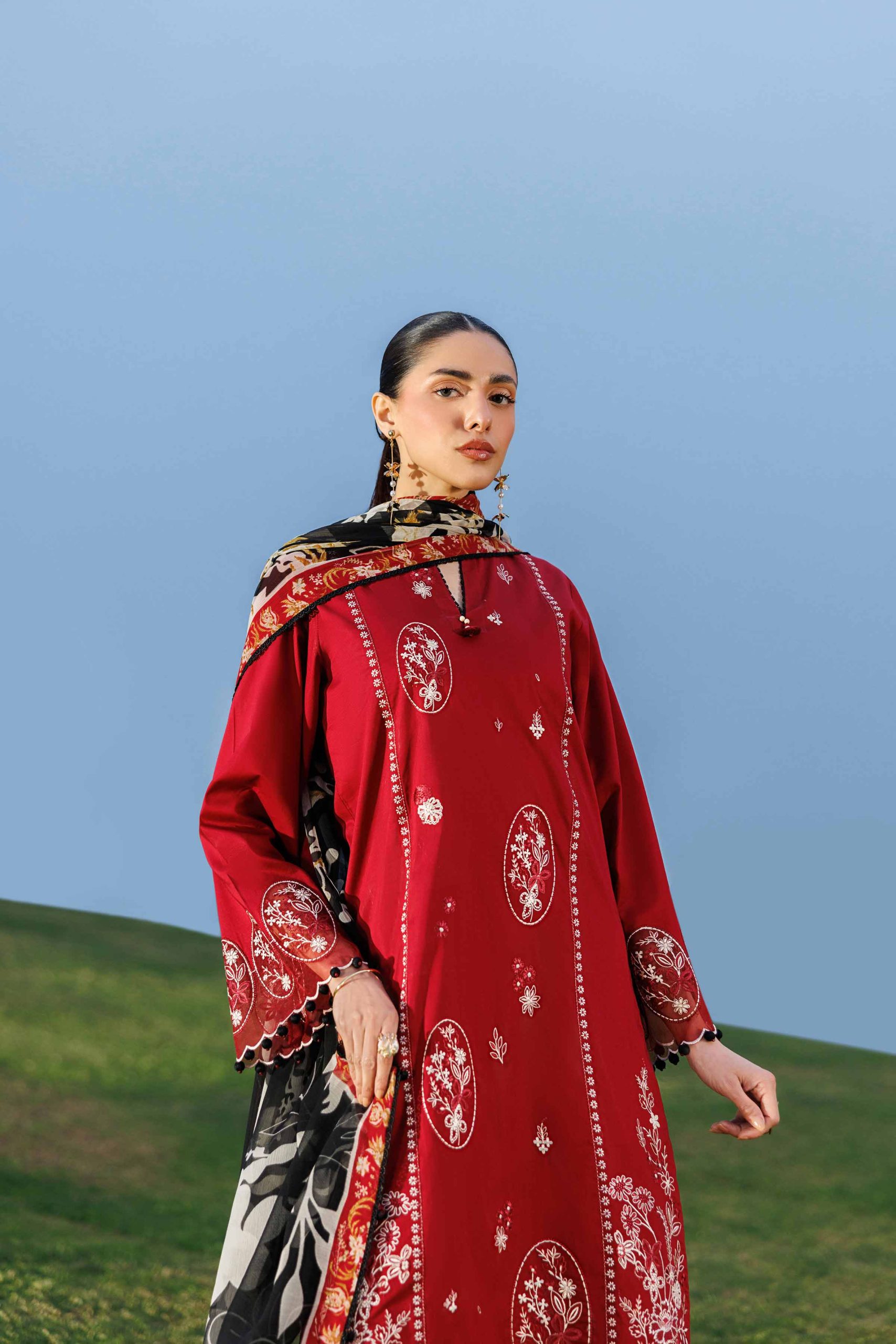 3 Piece - Digital Printed Embroidered Suit - 42601550 - Image 4