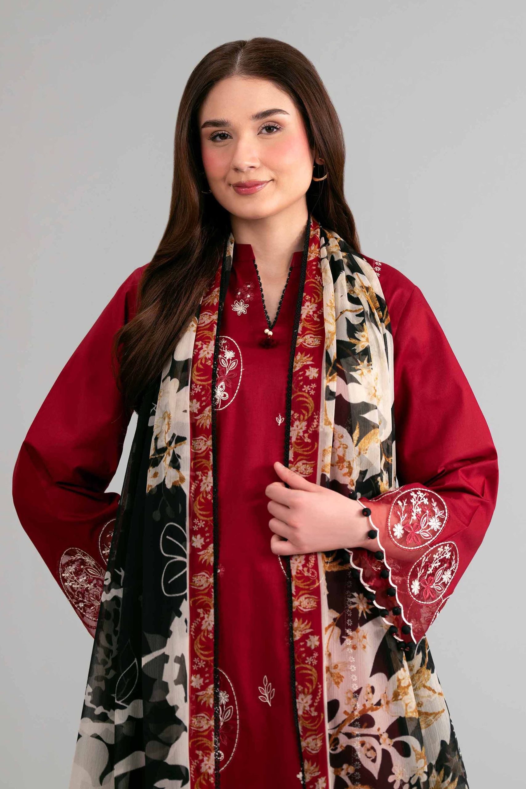 3 Piece - Digital Printed Embroidered Suit - 42601550 - Image 5