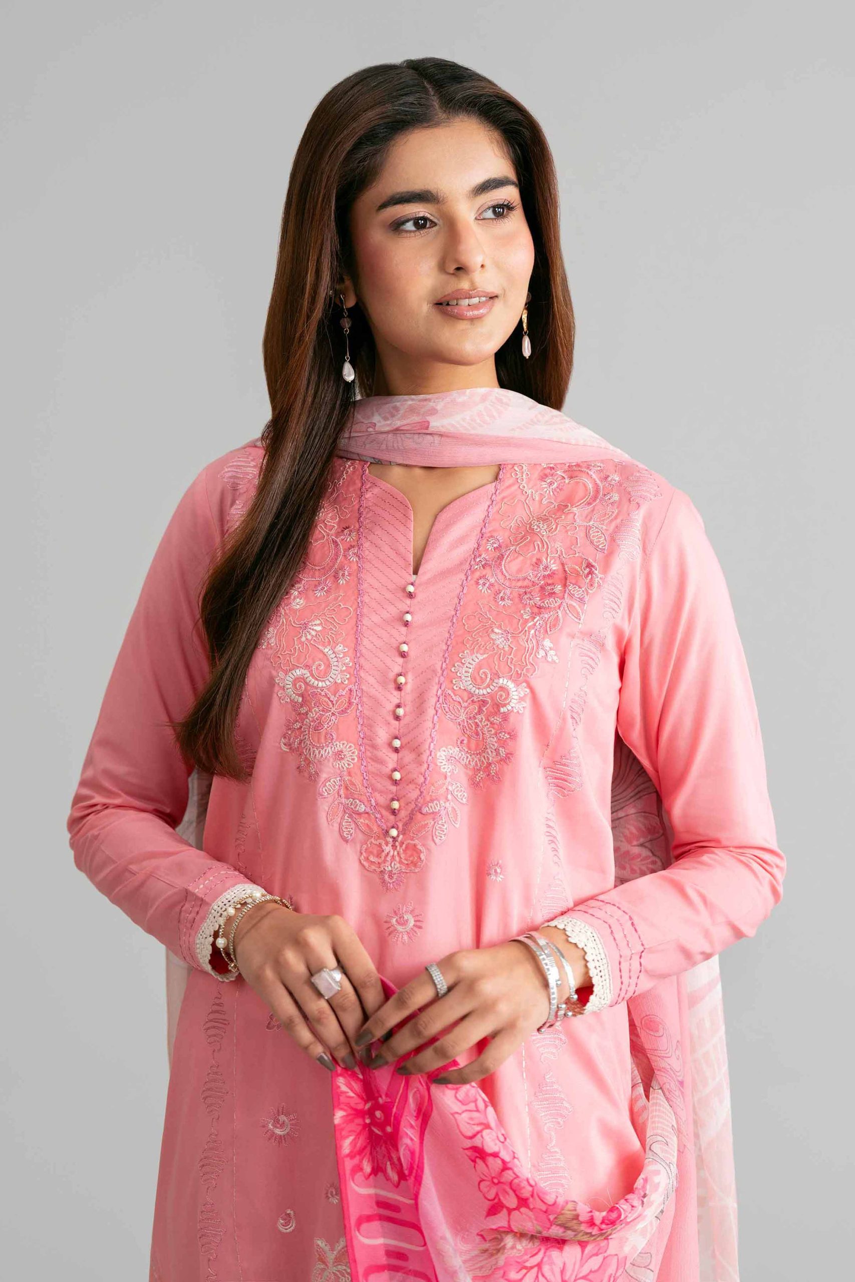 3 Piece - Digital Printed Embroidered Suit - 42601551 - Image 2