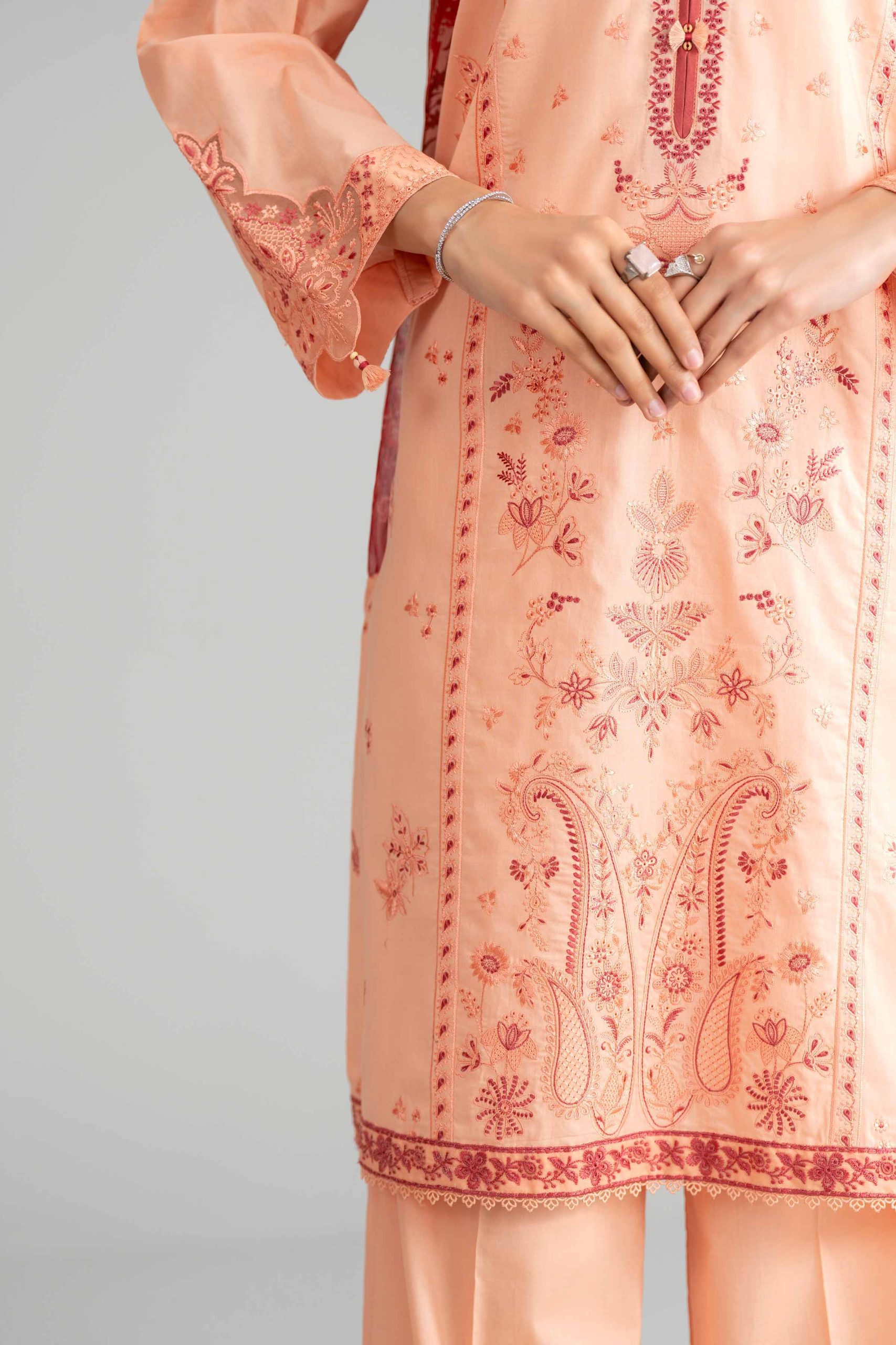 3 Piece - Digital Printed Embroidered Suit - 42601553 - Image 4