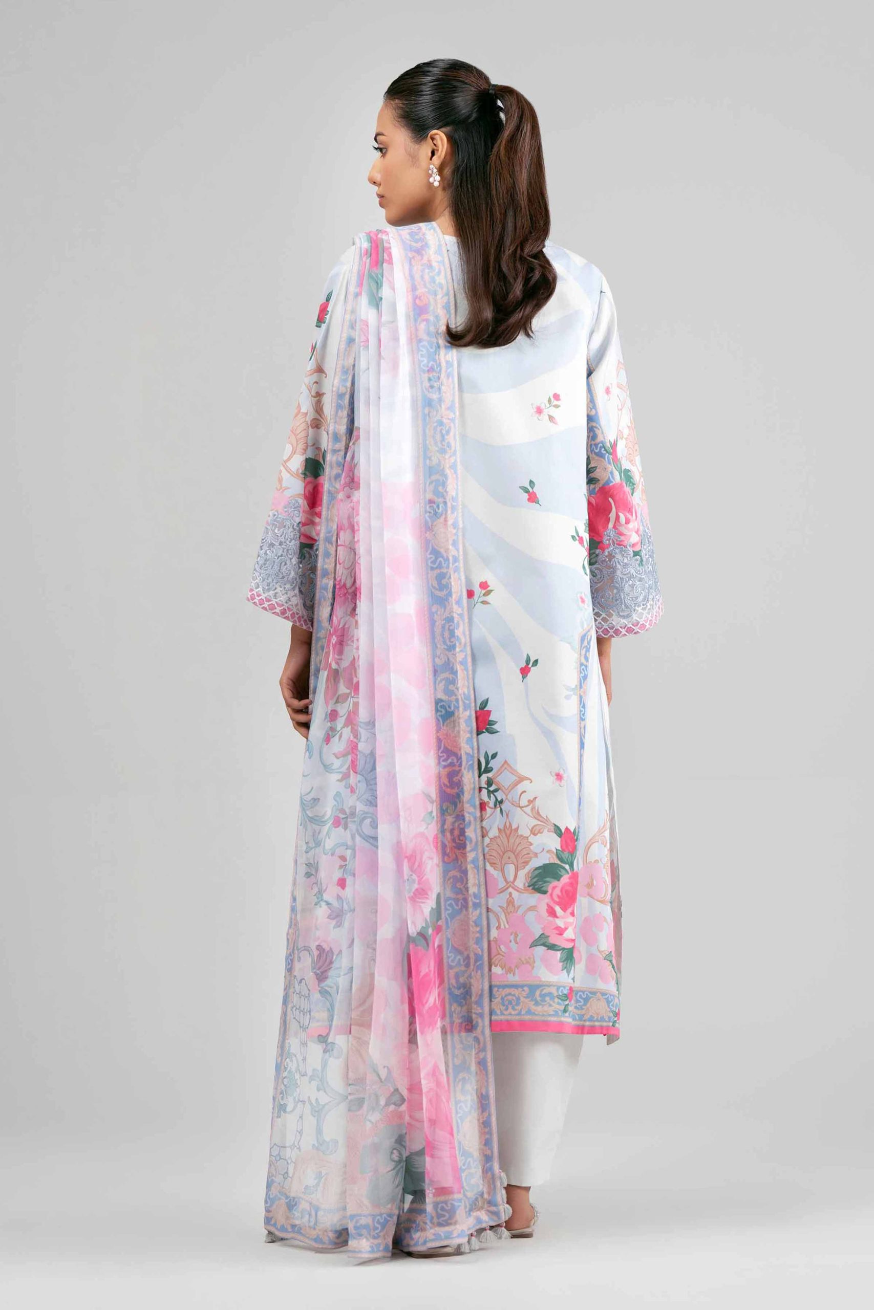 3 Piece - Digital Printed Embroidered Suit - 42601554 - Image 3