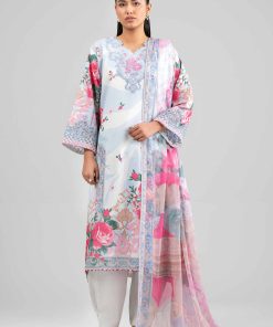 3 Piece - Digital Printed Embroidered Suit - 42601554