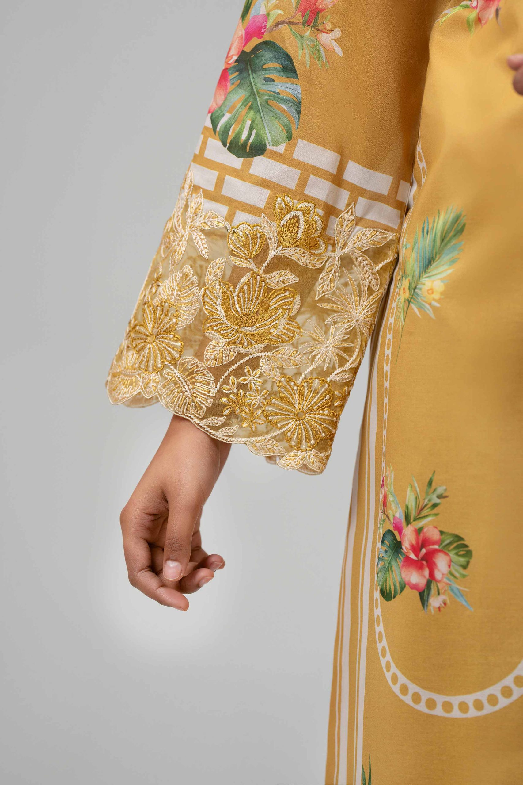 3 Piece - Digital Printed Embroidered Suit - 42601556 - Image 4