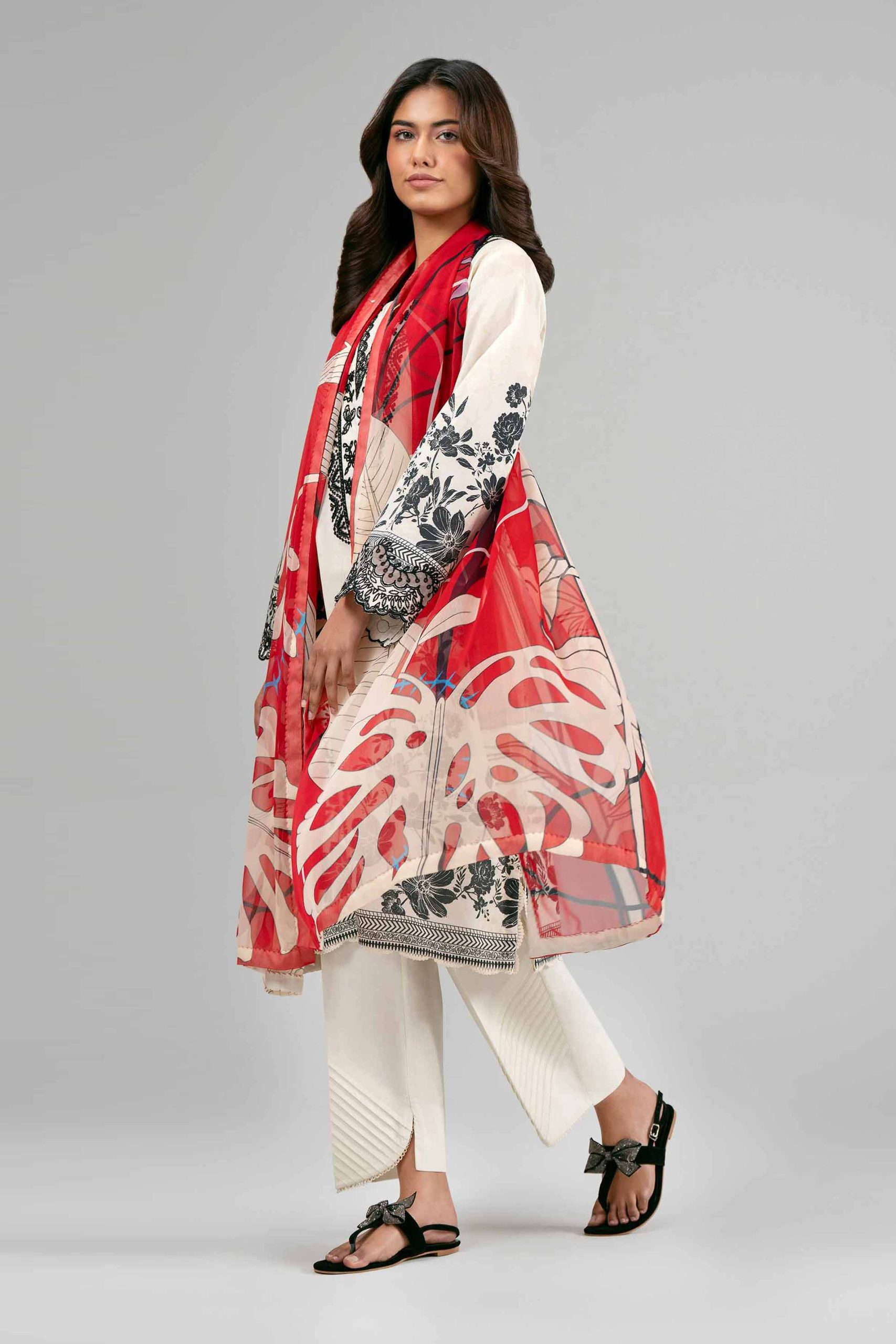 3 Piece - Digital Printed Embroidered Suit - 42601557 - Image 5