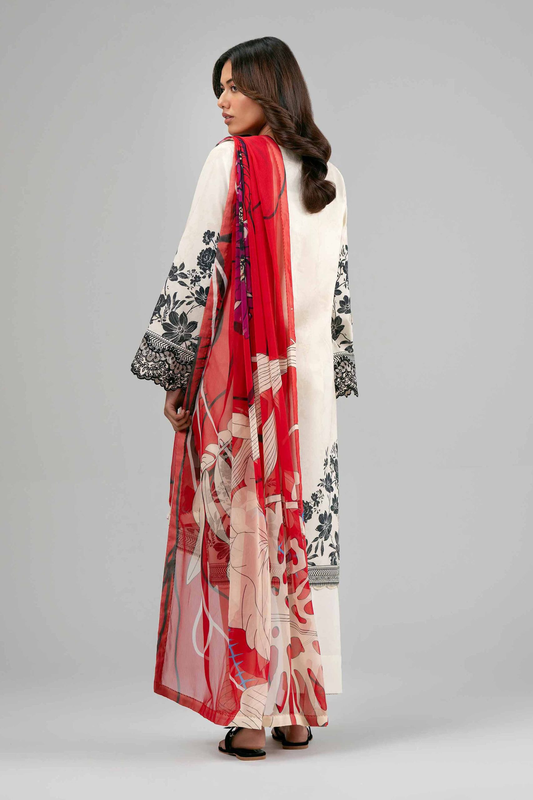 3 Piece - Digital Printed Embroidered Suit - 42601557 - Image 3