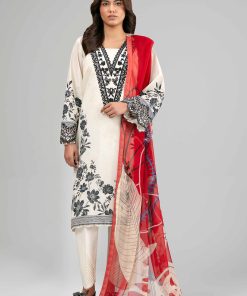 3 Piece - Digital Printed Embroidered Suit - 42601557
