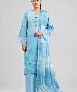 3 Piece - Digital Printed Embroidered Suit - 42601559