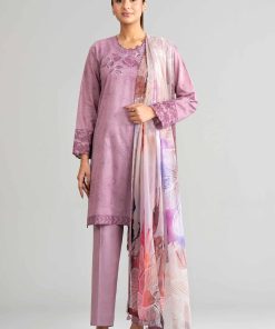 3 Piece - Digital Printed Embroidered Suit - 42601561