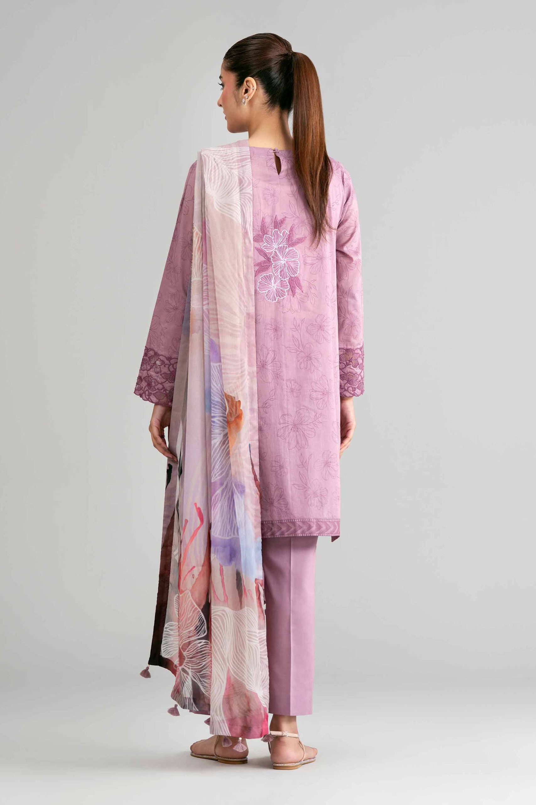 3 Piece - Digital Printed Embroidered Suit - 42601561 - Image 3