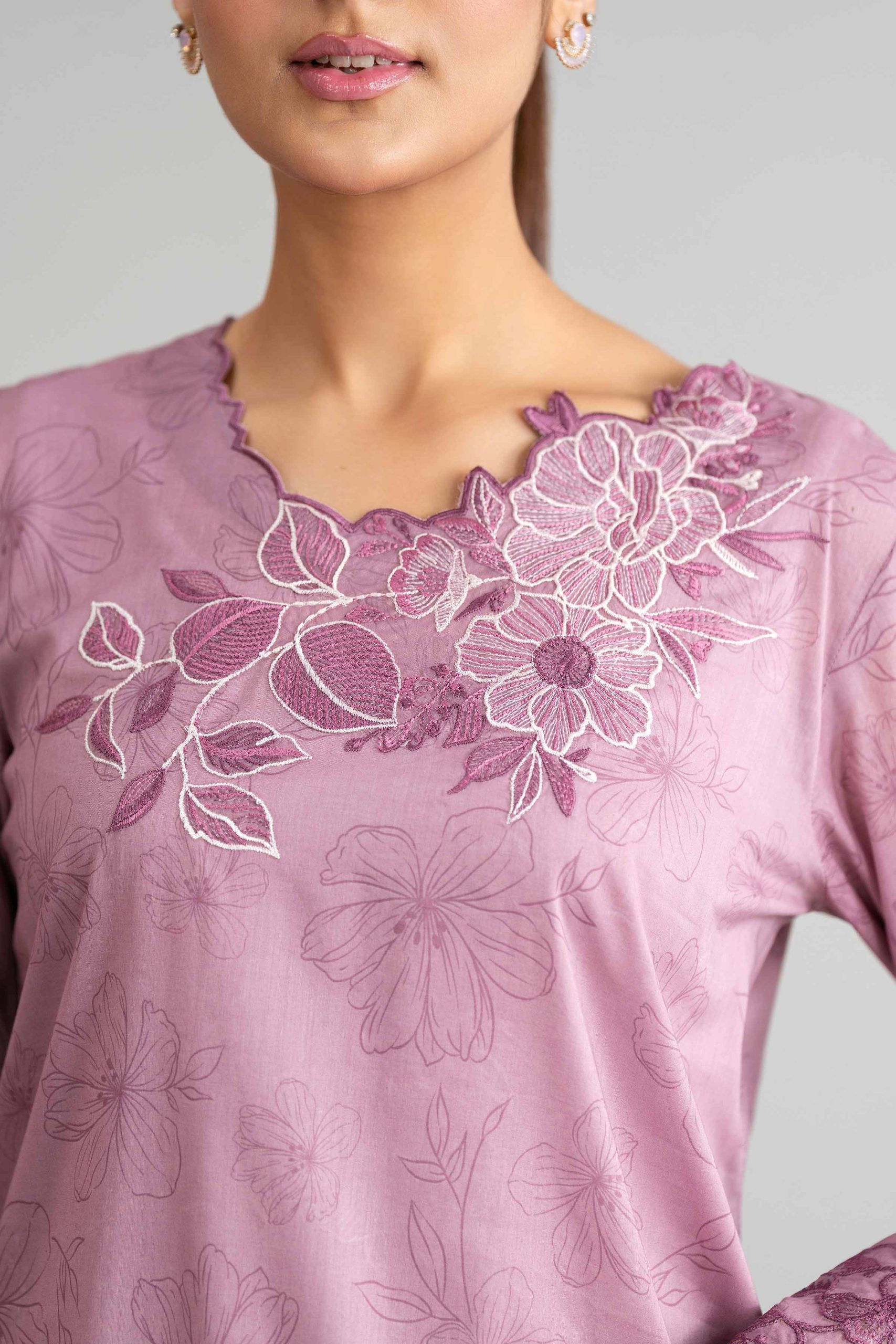 3 Piece - Digital Printed Embroidered Suit - 42601561 - Image 4