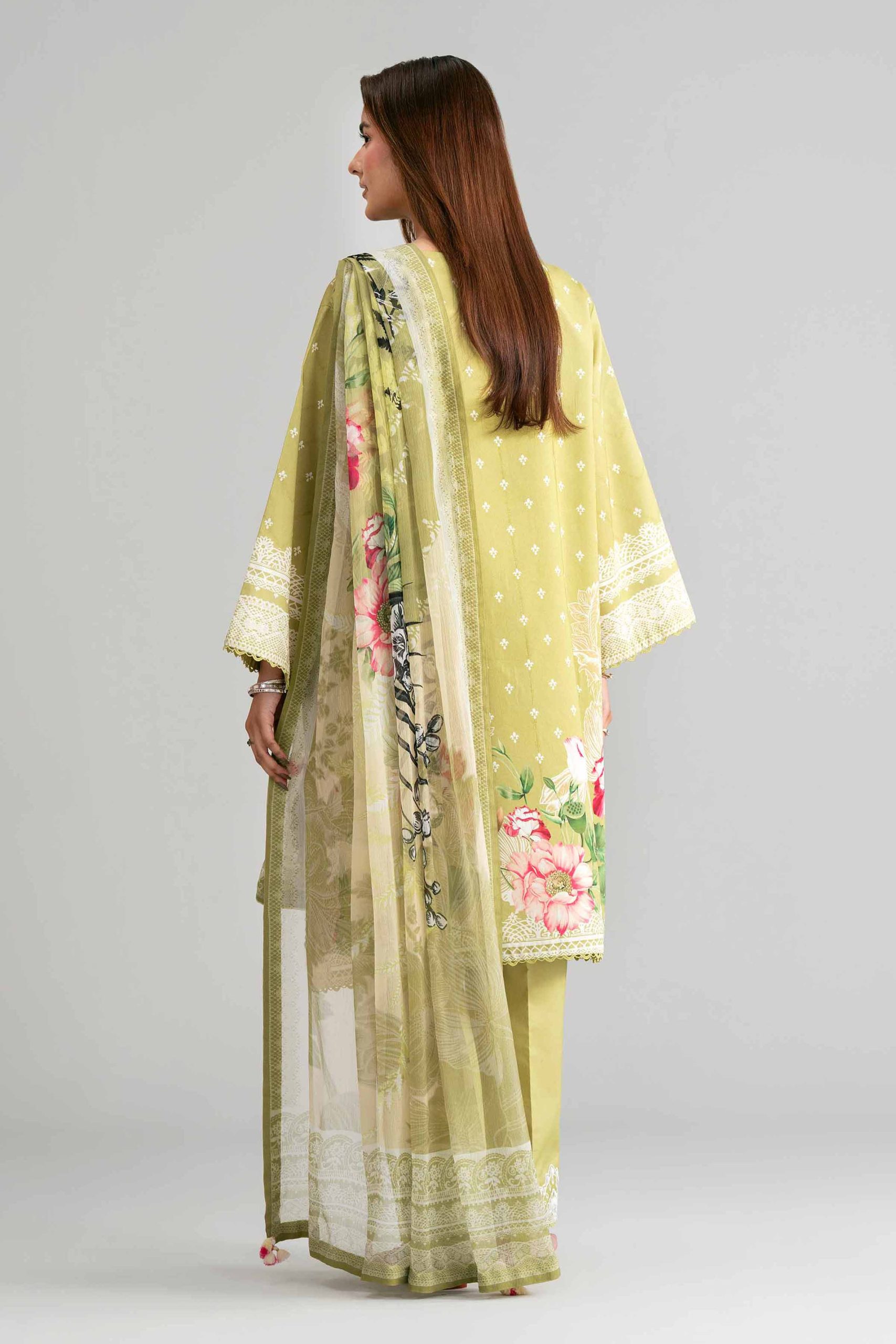 3 Piece - Digital Printed Embroidered Suit - 42601562 - Image 3