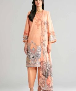 3 Piece - Digital Printed Embroidered Suit - 42601563