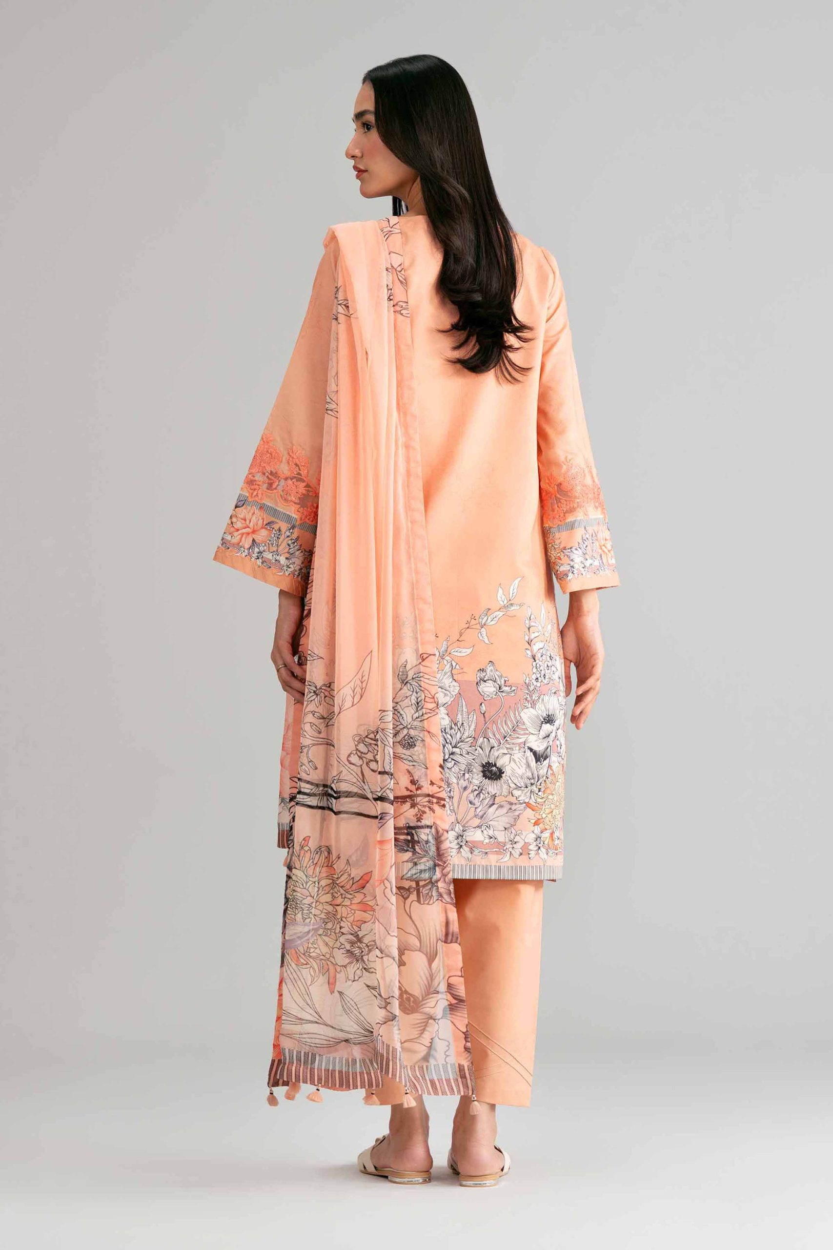 3 Piece - Digital Printed Embroidered Suit - 42601563 - Image 3