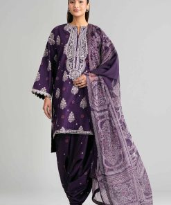 3 Piece - Digital Printed Embroidered Suit - 42601566