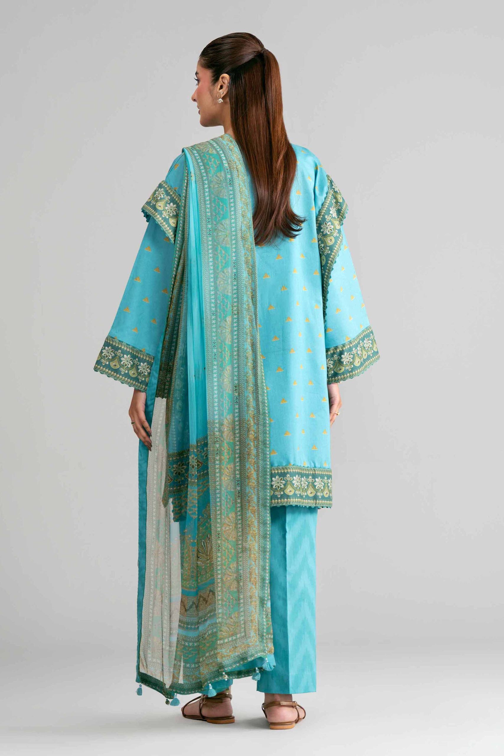 3 Piece - Digital Printed Embroidered Suit - 42601567 - Image 3