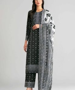 3 Piece - Digital Printed Embroidered Suit - 42601568