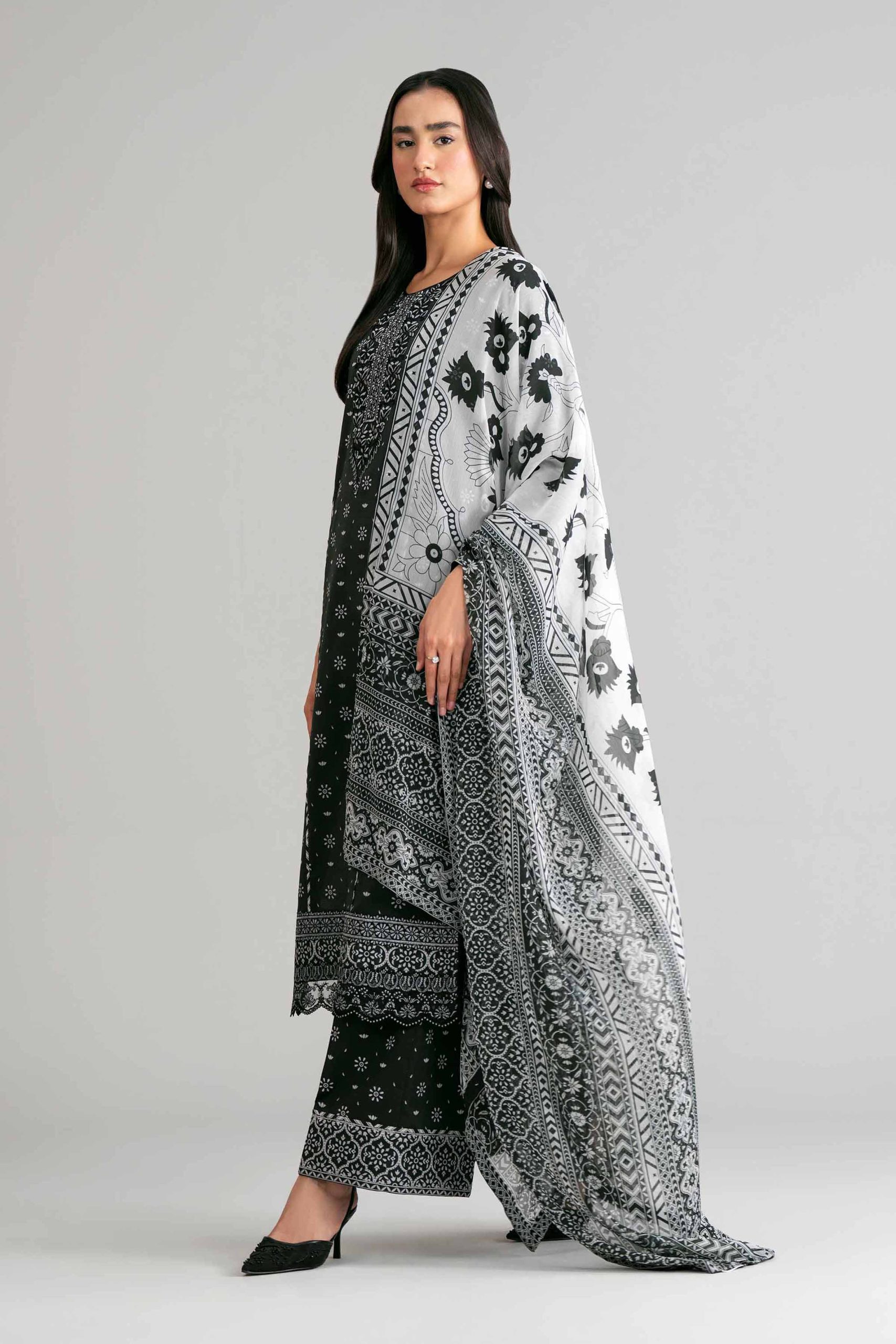 3 Piece - Digital Printed Embroidered Suit - 42601568 - Image 5