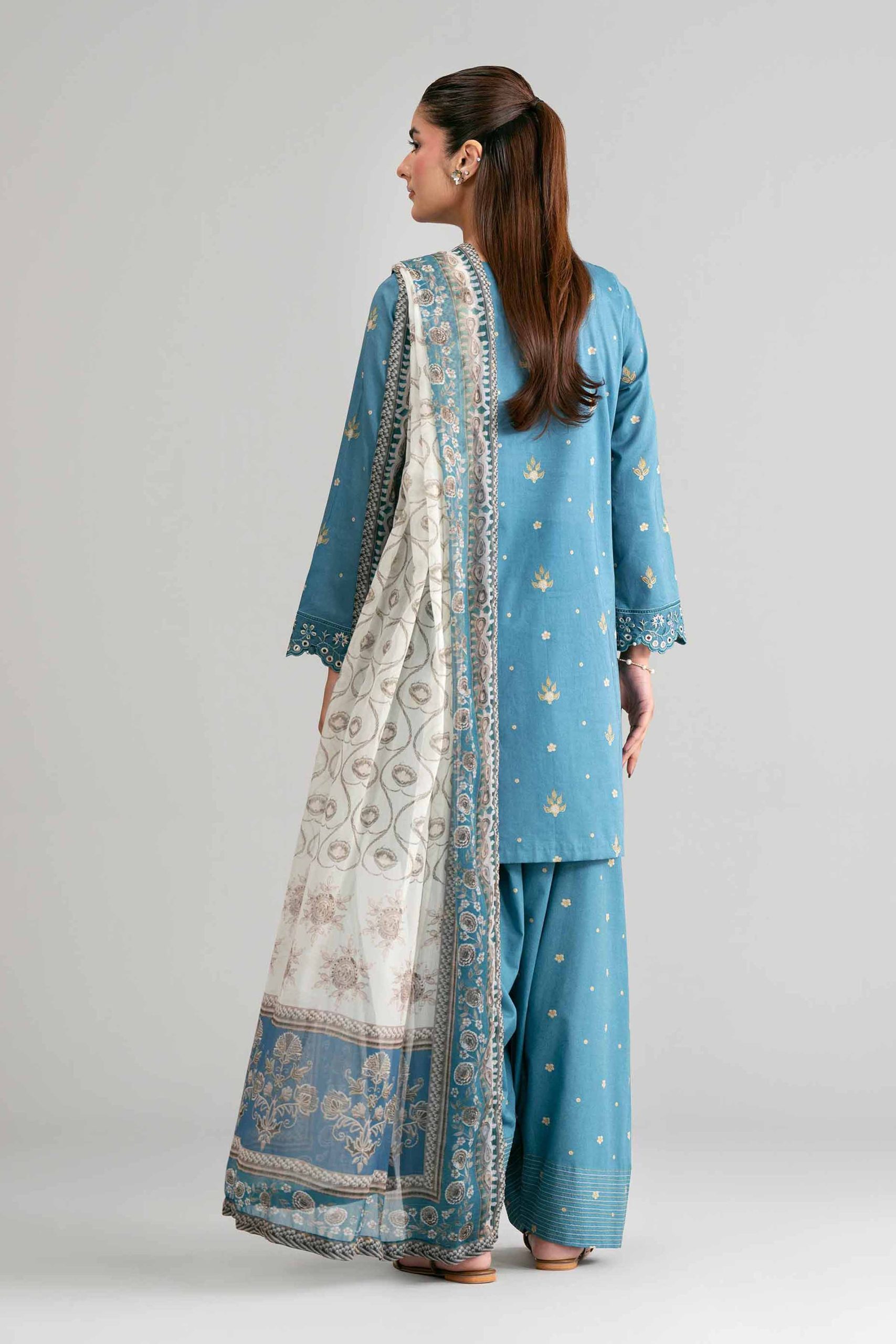 3 Piece - Digital Printed Embroidered Suit - 42601569 - Image 3