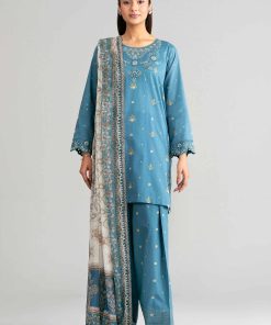3 Piece - Digital Printed Embroidered Suit - 42601569