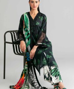 3 Piece - Digital Printed Embroidered Suit - 42601570