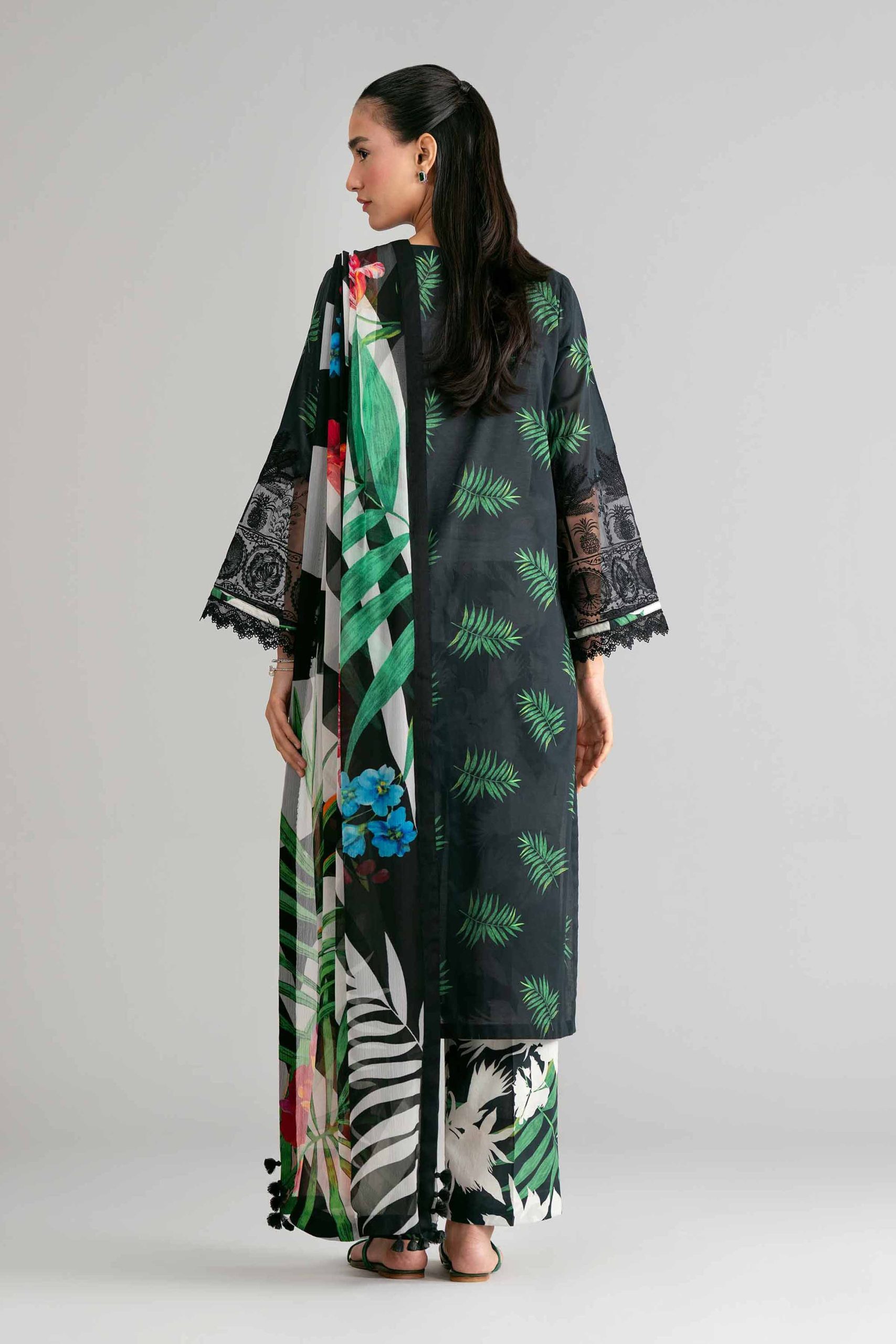 3 Piece - Digital Printed Embroidered Suit - 42601570 - Image 3