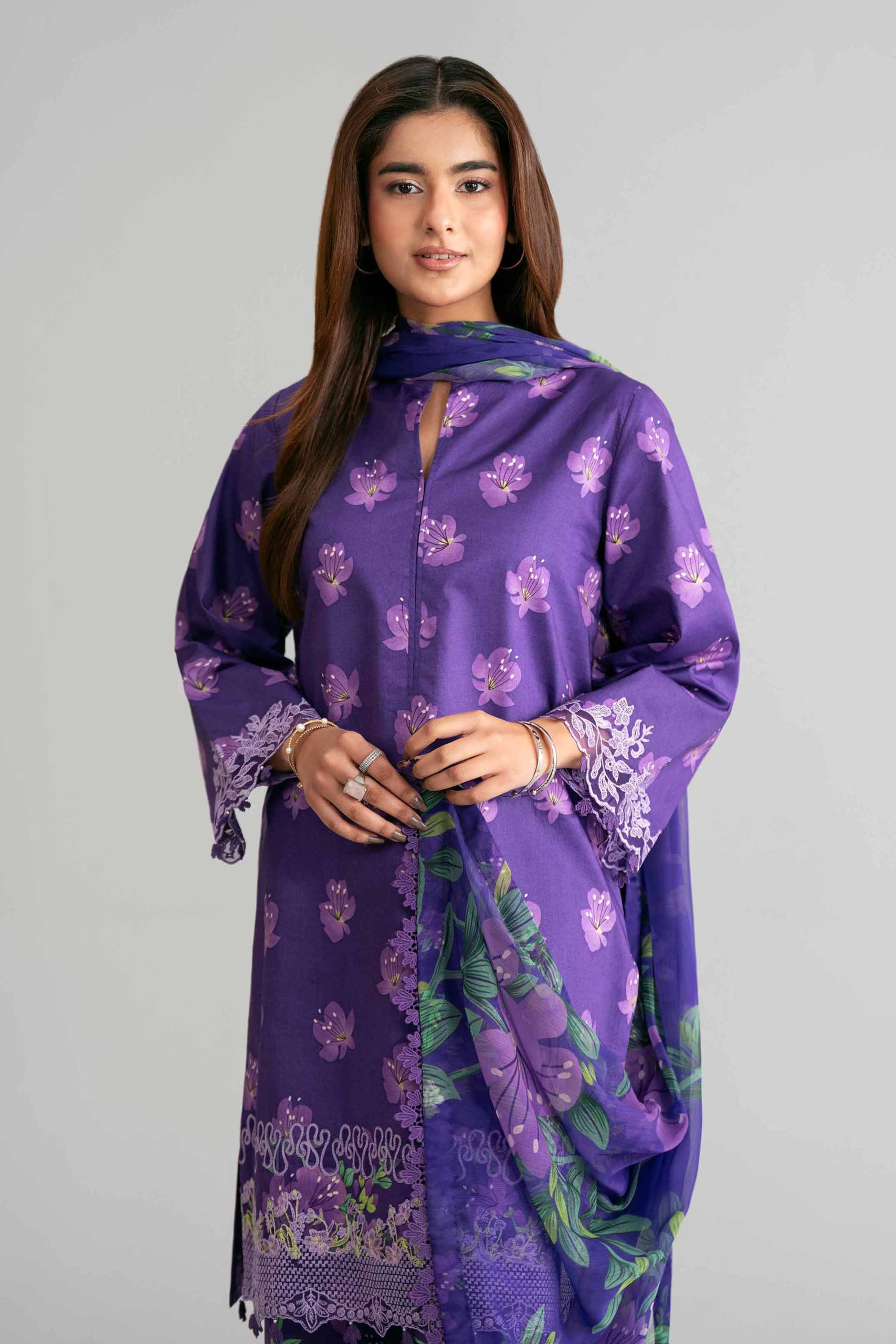 3 Piece - Digital Printed Embroidered Suit - 42601571 - Image 5