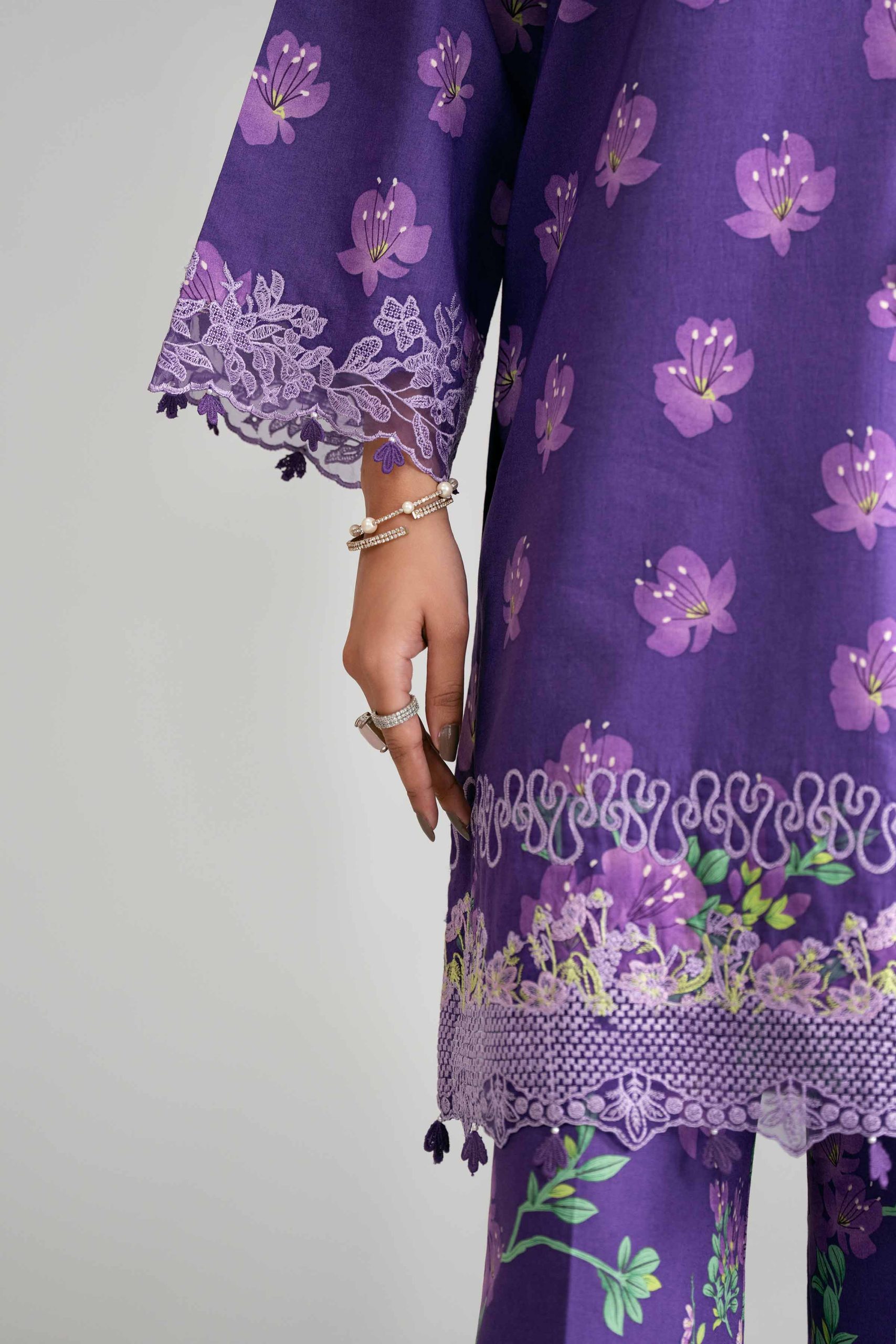 3 Piece - Digital Printed Embroidered Suit - 42601571 - Image 4
